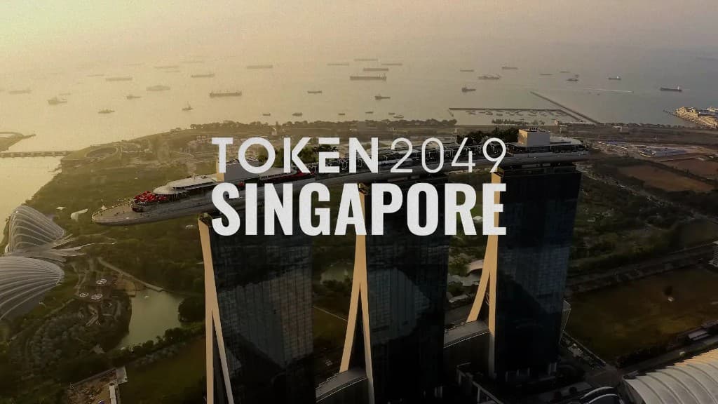TOKEN2049 Singapore across the Marina Bay Sands skyline